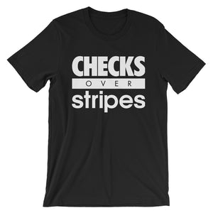 CHECKS OVER stripes TEE
